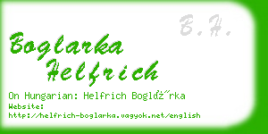 boglarka helfrich business card